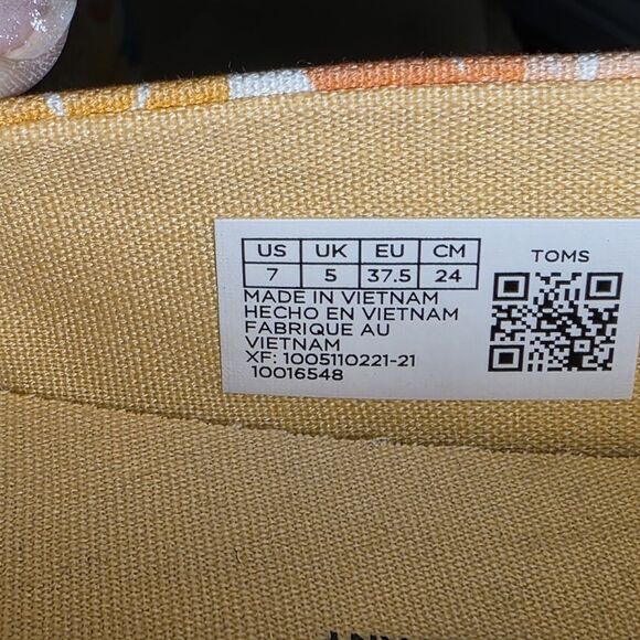 TOMS‎ Women's Floral Print Slip On Espadrille Flats Shoes Size 7 - Picture 8 of 8